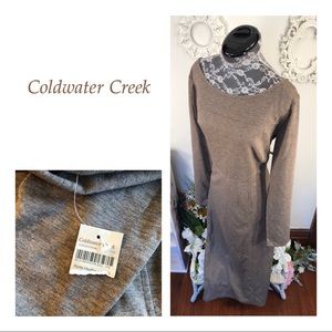 Like new Coldwater Creek Heather Ponte Tan Dress